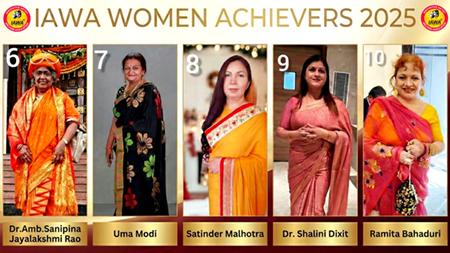 Innovative Artist Welfare Association( IAWA)  Announces “Great Women Achievers  Of 2025″(25 Years, 25 Icons)