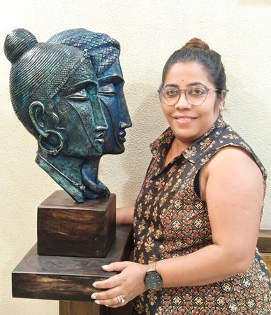 “Divine Texture Of Culture” An Exhibition Of Sculptures By Kiran Shigvan, Karuna Shigvan At Nehru Centre Art Gallery